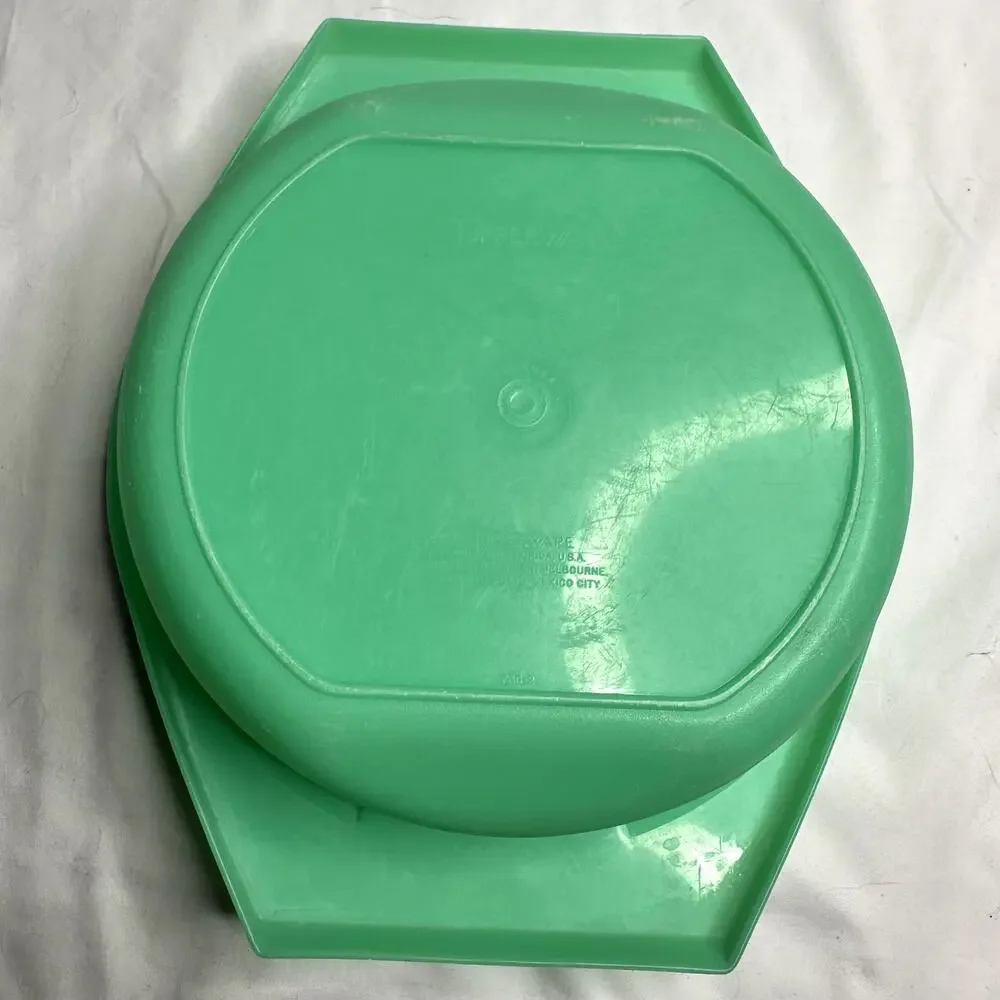 Vintage Tupperware Jade Green Grater Slicer Bowl Set 1970s – Mid Century Kitchen